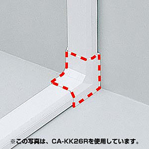 サンワサプライ ケーブルカバー(入角タイプ) ホワイト CA-KK22R-イメージ2