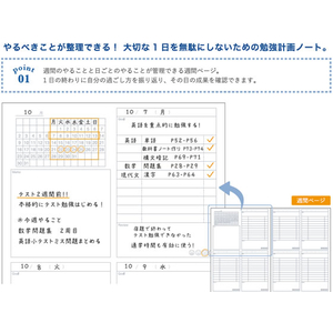 学研ステイフル QuizKnock×Gakken 勉強計画ノート ブラック FC81653-JD040-40-イメージ2