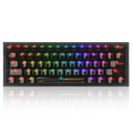 REDRAGON ゲーミングキーボード クリスタル 英語コンパクト クリアブラック(透明)軸 メカニカル 61KEY クリアブラック K617CTB-RGBTI