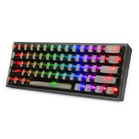 REDRAGON ゲーミングキーボード クリスタル 英語コンパクト クリア透明 REDRAGON K617CTB-RGBTI ゲーミングキーボード クリスタル 英語