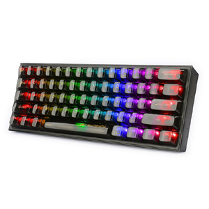 REDRAGON ゲーミングキーボード クリスタル 英語コンパクト クリアブラック(透明)軸 メカニカル 61KEY クリアブラック K617CTB-RGBTI-イメージ2