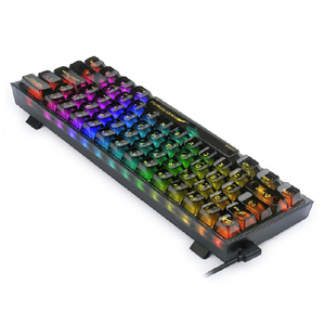 REDRAGON ゲーミングキーボード クリスタル 英語コンパクト クリアブラック(透明)軸 メカニカル 61KEY クリアブラック K617CTB-RGBTI-イメージ4