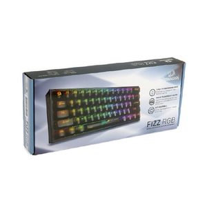 REDRAGON ゲーミングキーボード クリスタル 英語コンパクト クリアブラック(透明)軸 メカニカル 61KEY クリアブラック K617CTB-RGBTI-イメージ5