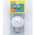 エルパ ミニボール球 E26口金 40W ホワイト 1個入り G-81H(W)