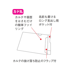 リヒトラブ カルテフォルダー フラップ付シングル横型 B5 100枚 FC64982-HK2005-イメージ2