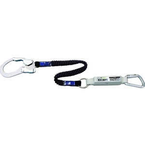 サンコー EX-zero 伸縮ストラップ式 TYPE-1 ランヤード黒 シングル ブラック1100～160030100 FC893FP-1952054-イメージ1