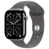 Apple Apple Watch Series 11 ナチュラルチタニウムケースとストーングレイスポーツバンド - S/M MFCW4J/A