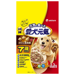 ユニ・チャームペットケア 愛犬元気 7歳以上用 ビーフ・緑黄色野菜・小魚入り 2．3kg ｱｲｹﾝｹﾞﾝｷ7ｻｲｲｼﾞﾖｳﾋﾞ-ﾌ2.3KG-イメージ1