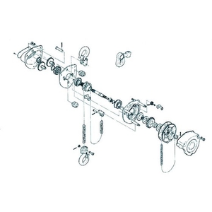 キトー チェーンブロック キトーマイティM3形 CB005用部品 上フック1式 ウエフッククミタテM3(1／2t) FC813GU-4988931-イメージ1