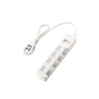 エレコム ほこり防止シャッター付 省エネタップ(4個口・1．0m) ホワイト T-E6A-2410WH