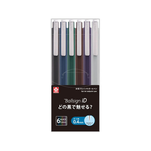 サクラクレパス ボールサインiDシングル04 6色セット FCJ915S-GBR404-6-イメージ1