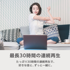 e angle ワイヤレスヘッドホン ブラック ANGV-HPN40-A-BK-イメージ3