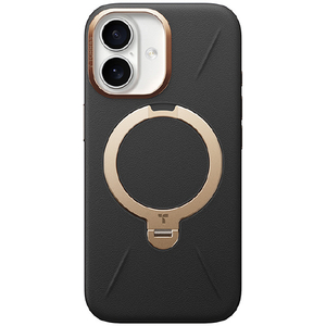 ＴＯＲＲＡＳ iPhone１７用 複合素材ＰＣ＋ＴＰＵケース ＴＯＲＲＡＳ ＯＳＴＡＮＤ Ｑ３ レザートーン ブラック X00FX3071-イメージ6