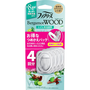 Ｐ＆Ｇ ファブリーズ トイレ用消臭剤 ベルガモットウッド 詰替 4個 FC999TE-イメージ2