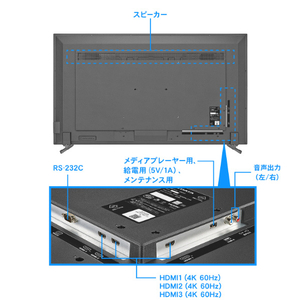 I・Oデータ 65型4K液晶ディスプレイ (抗菌モデル)（受注生産） LCD-U651D-AG-イメージ3