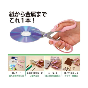 プラス はさみ フィットカットカーブ 万能はさみ ピンク 34-632 F607686-34-632SC-175PM-イメージ5