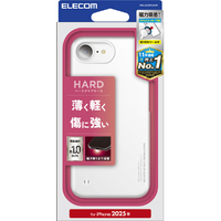 エレコム iPhone 16e用ハードケース メタルステッカー付 クリア PM-A25SPVKCR