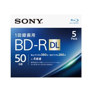 SONY 録画用50GB 2層 1-4倍速対応 BD-R追記型 ブルーレイディスク 5枚入り 5BNR2VJPS4 SONY 録画用50GB 2層 1-4倍速対応 BD-R追記型 ブルーレイディスク 5枚入り 5BNR2VJPS4