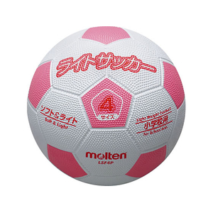 モルテン ライトサッカー 軽量4号球 白×ピンク FCJ765D-LSF4P-イメージ1