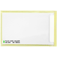 プラス 粘着剤付 カードホルダー スティキット 90×56mm100枚 FCC8505-33715/NO.200