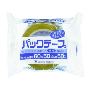 寺岡 TERAOKA/パックテープ NO.451 #60 クリーム 50mm×50M FC743GF-4196317-イメージ2