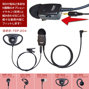 FRC PTTマイク(スマートフォン専用/電池内蔵タイプ) イヤホン別売 ABLEON AP-26-イメージ7