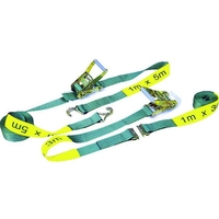日興製綱 ニッコウ/ベルト荷締機 ナローフック付 幅50mm 長さ1m 固定・7m 0.573000kg3000kg FC813HV-4803094