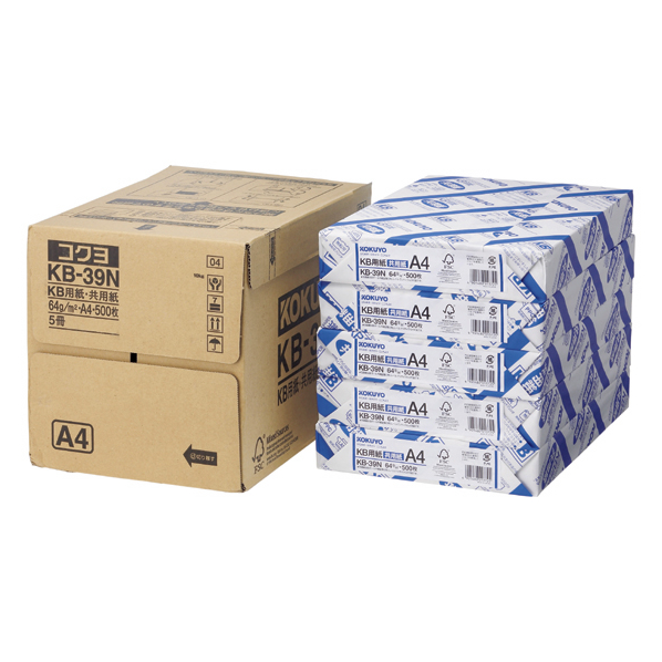 コクヨ KB用紙（共用紙）B4 KB-24 1箱（2500枚：500枚×5冊） コクヨ KB用紙（共用紙）B4 KB-24 1箱（2500枚：500枚×5
