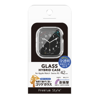 PGA Apple Watch Series 10 42mm用ガラスハイブリッドケース クリア PGAWTPG42CL