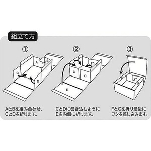 お好みBOX2 ギフトボックス正方 140×140×70 10枚 FCJ566K-EE-521-イメージ3