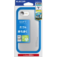 エレコム iPhone 16e用ソフトケース リサイクル素材 メタルステッカー付 クリア PM-A25SREUCTCR