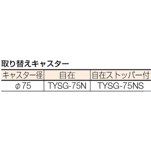 トラスコ中山 TRUSCO 箱台車 内寸520×370 ナイロン車 自在ストッパー付×2 ナイロン520×370 FC055HR-3001318-イメージ3