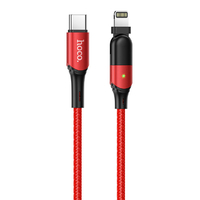 JTT 180°回転コネクタPDケーブル Type-C to iOS 120cm レッド U100180RTCICRD
