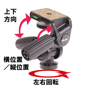 スリック 高精度3ウェイ雲台 SH806NS-イメージ2
