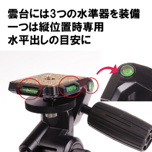 スリック 高精度3ウェイ雲台 SH806NS-イメージ5
