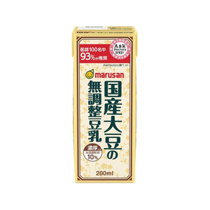 マルサンアイ 濃厚10%国産大豆の無調整豆乳 200mL FCD924H-イメージ1