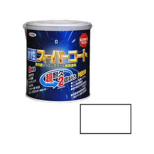 アサヒペン 水性スーパーコート 1.6L ツヤ消し白 FC421NS-イメージ1