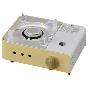 アイリスオーヤマ カセットコンロミニ スモークイエロー IGC-M1-Y-イメージ1