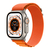 Apple Apple Watch Ultra(GPS + Cellularモデル)- 49mm チタニウムケースとオレンジアルパインループ - S MNHH3J/A-イメージ1
