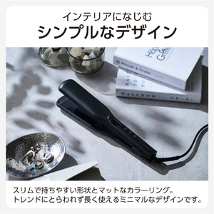 テスコム マイナスイオン ワイドストレートアイロン ブラック TS369A-K-イメージ7