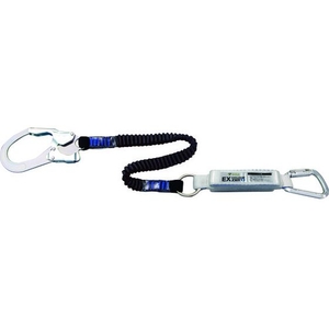 サンコー EX-zero 伸縮ストラップ式 TYPE-1 ランヤード黒 シングル130kg ブラック1100～160030130 FC894FP-1952062-イメージ1