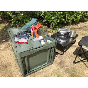 トラスコ オリコン　蓋つき折りたたみコンテナ　５０Ｌ　ＯＤ CT50-OD-イメージ7