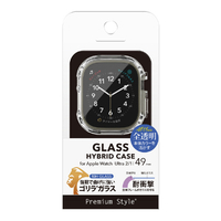 PGA Apple Watch Ultra 2/1 49mm用 ガラスハイブリッドケース クリア PGAWTPG49CL