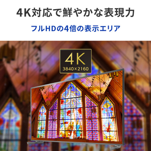 I・Oデータ 50型4K対応液晶ディスプレイ 抗菌モデル（受注生産） LCD-U501V-AG-イメージ4