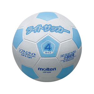モルテン ライトサッカー 軽量4号球 白×サックス FCJ766D-LSF4SK-イメージ1