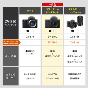 SONY ミラーレス一眼カメラ α VLOGCAM ホワイト ZV-E10KW-イメージ5