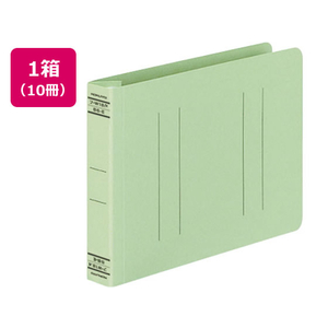 コクヨ フラットファイルW(厚とじ) B6ヨコ とじ厚25mm 緑 10冊 1パック(10冊) F835970-ﾌ-W18NG-イメージ1