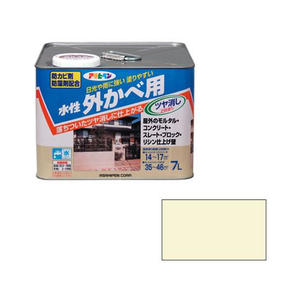 アサヒペン 水性外カベツヤ消し 7L アイボリー FC952PN-イメージ1