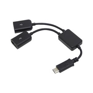 ルートアール RC-OTG2TCB USB2．0 Type-C OTGケーブル(2ポート・18cm