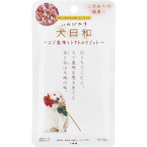 わんわん 犬日和レトルト エゾ鹿肉とトマトのリゾット(60g) ｲﾇﾋﾞﾖﾘﾚﾄﾙﾄｴｿﾞｼﾞｶﾘｿﾞﾂﾄ60G-イメージ1
